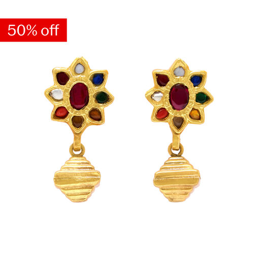 Sun earrings by Kastur Jewels